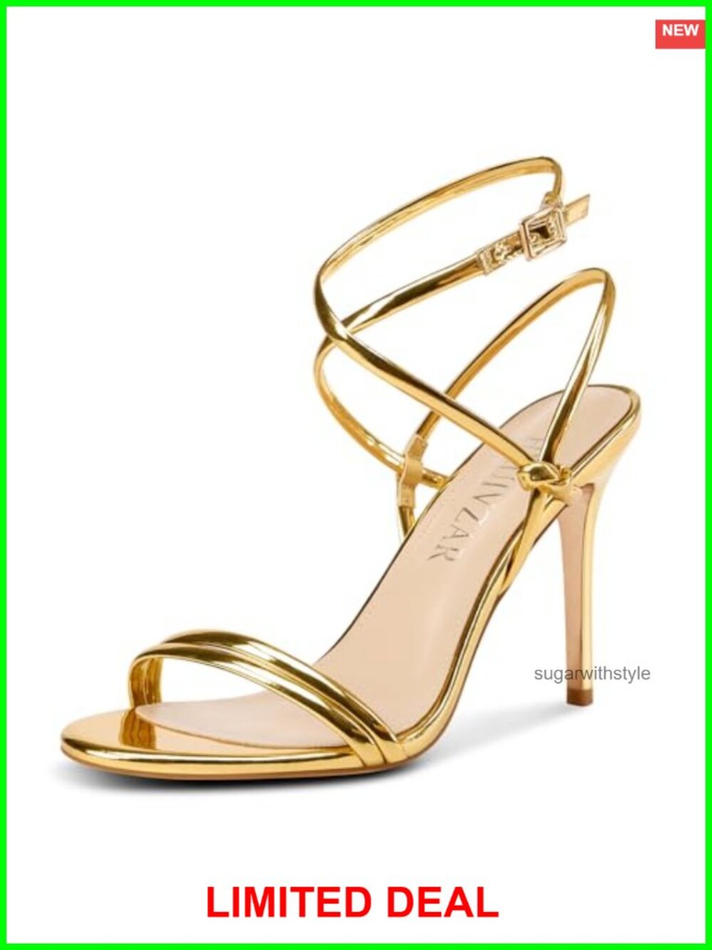Women's Strappy Lace-Up Stiletto Heeled Sandals Open Toe Ankle Strap Slingback